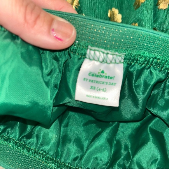 Green and Gold Floral Skirt - Picture 4 of 4